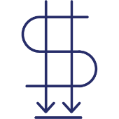 Lower operating costs icon