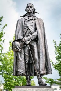Historic conservation laser cleaning project after photo of general shepherd
