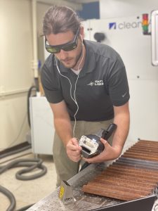 Certified Laser Safety Officer giving a virtual demonstration