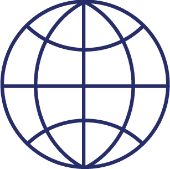 Blue Globe Icon