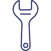 Blue Wrench Icon