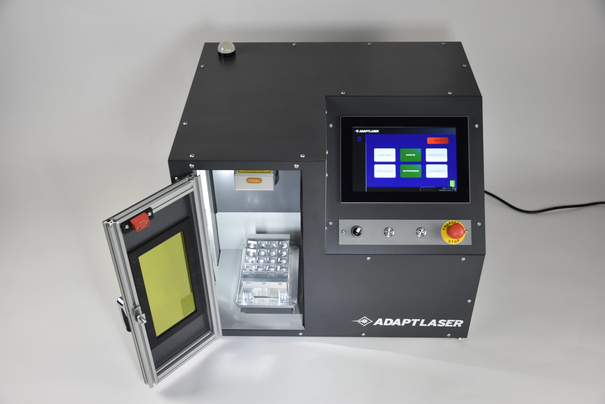 AL1 Laser Front View With Door Open and Tray In