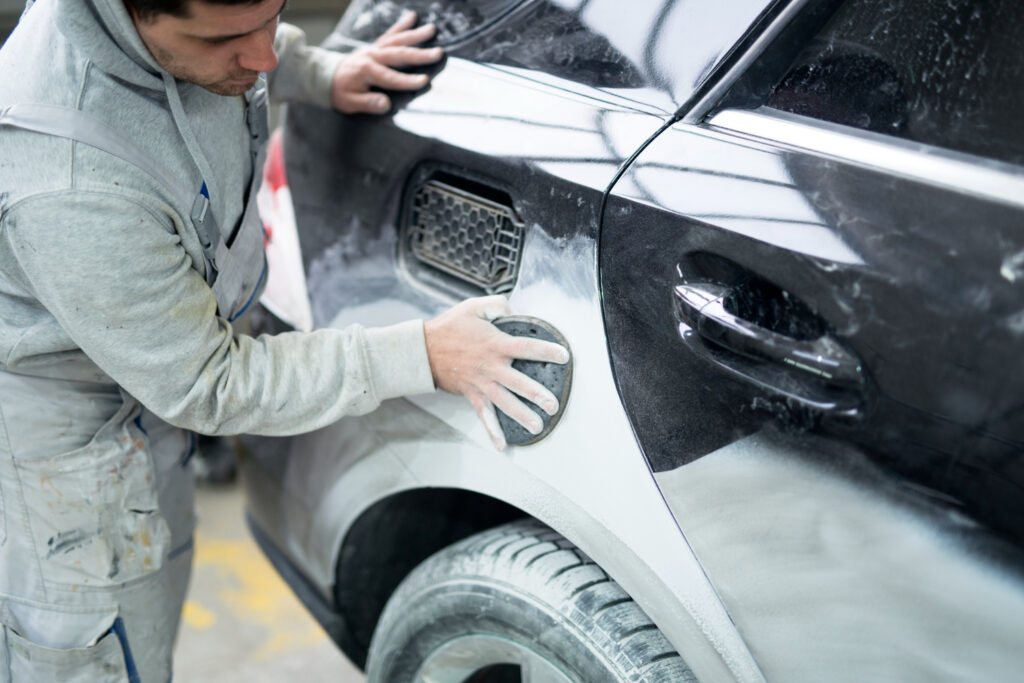 preparing car for painting